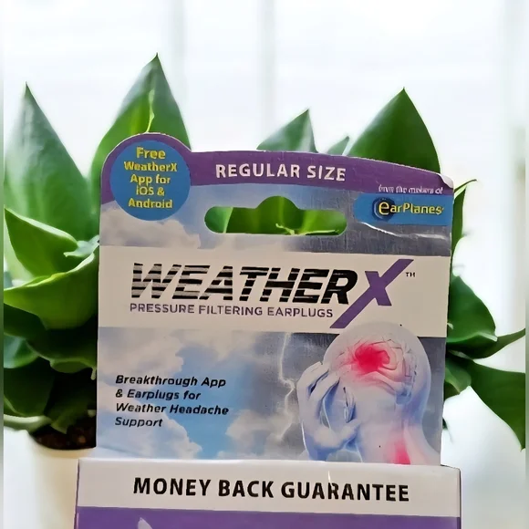 WeatherX Ear Plugs Migraine Noise Reduction Barometric Pressure Latex Free NEW - Picture 3 of 5